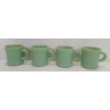 Image 2 : LOT OF 5 - FIRE KING JADEITE COFFEE MUGS & BOWL
