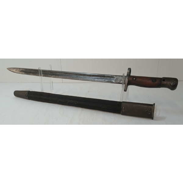 WWI BRITISH P1907 ENFIELD BAYONET W/ SCABBARD