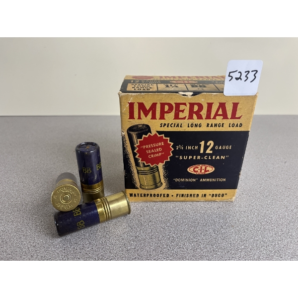 COLLECTABLE AMMO: 25X IMPERIAL 12 GA 2-3/4IN 1-1/4 OZ BB SHOT 