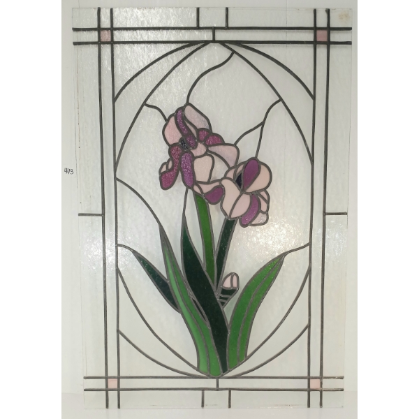 PURPLE IRIS STAINED-GLASS PC