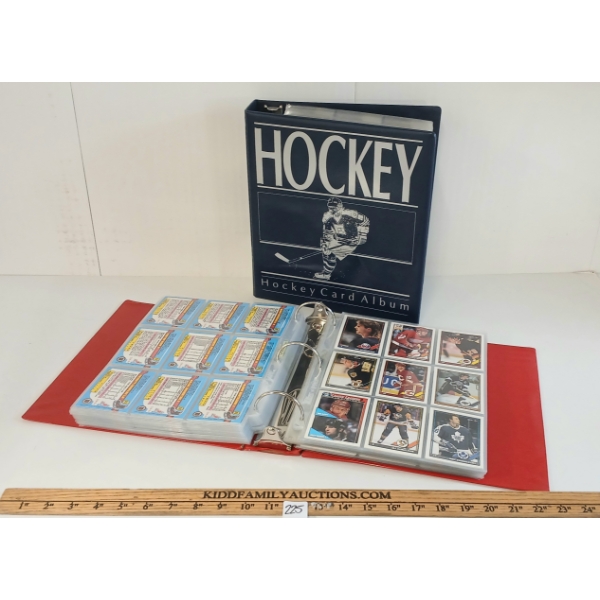 LOT OF 2 - 1991 OPC & NHL PRO SET HOCKEY CARDS BINDERS