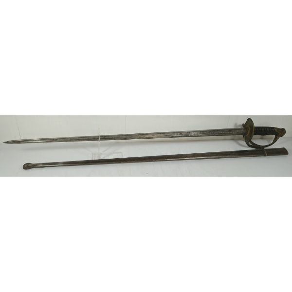FRENCH CAVALRY OFFICERS SWORD W/ SCABBARD