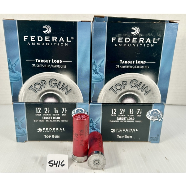 AMMO: 100X FEDERAL 12 GA 2-3/4 IN - #7.5