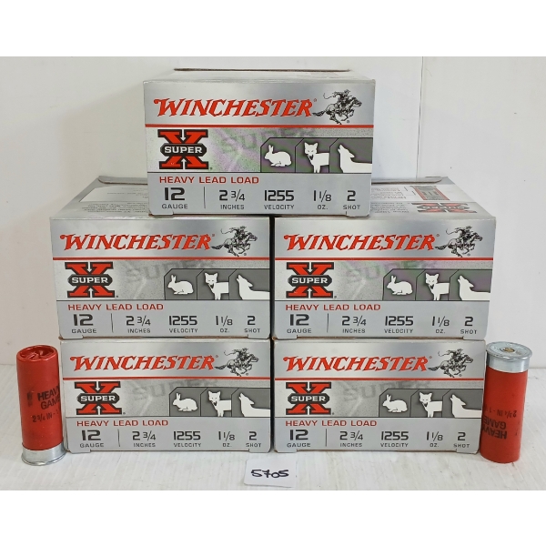 AMMO: 125X WINCHESTER SUPER X 12GA - 2 3/4IN - #2 SHOT