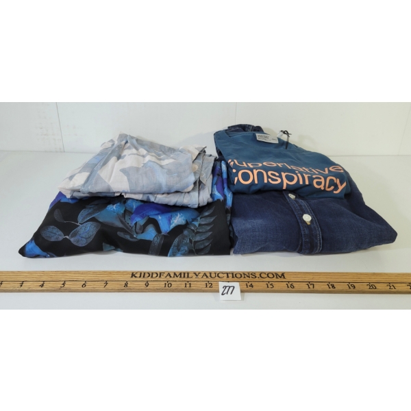 LOT OF 4 - WOMEN'S LIFETIME, INSIGHT & WESC BLOUSES & JEAN JACKET