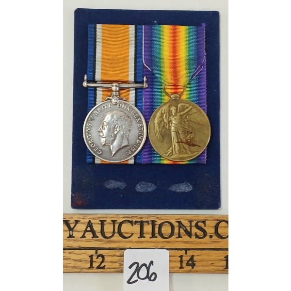LOT OF 2 - WWI MEDALS - L-CPL. A. MOSS A.S.C. A.I.F.