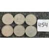 Image 1 : LOT OF 6 - 1947-1954 CDN 25 CENT COINS