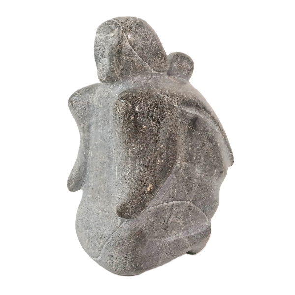 CHILD & MOTHER BY JOANNI KAVIOK (1926 - 1986) - STONE
