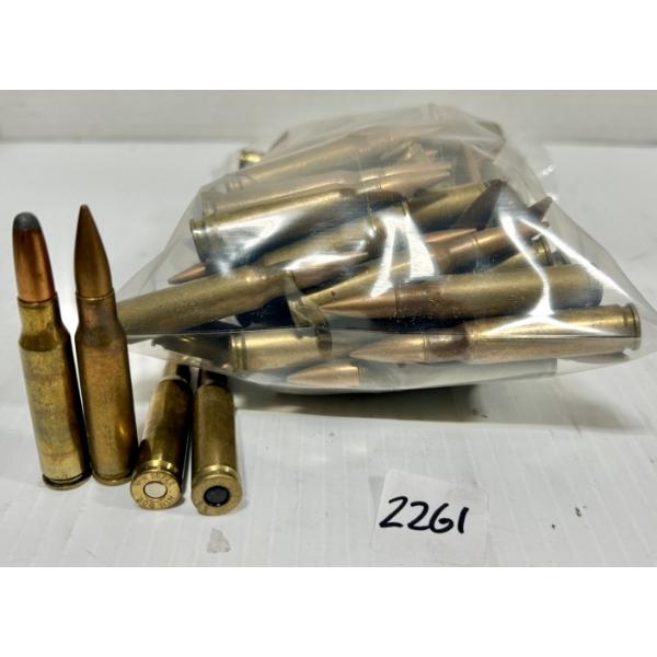 AMMO: 70X 7.62X51 MM - MILITARY FMJ & 8X .308 WIN - SP