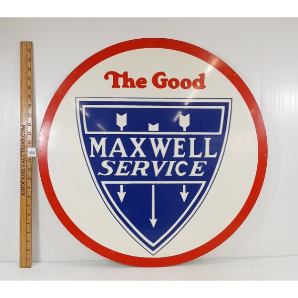 THE GOOD MAXWELL SERVICE METAL SIGN