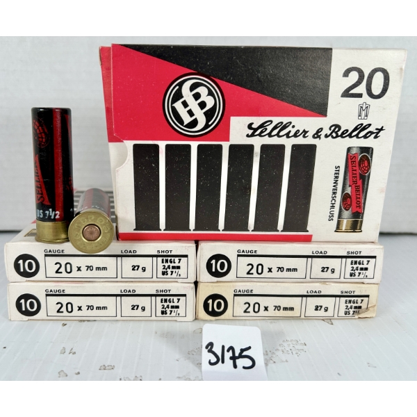 AMMO: 50X S&B 20 GA 2-3/4 IN - #7.5