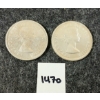 Image 2 : LOT OF 2 - 1958 CDN SILVER DOLLARS - BRITISH COLUMBIA