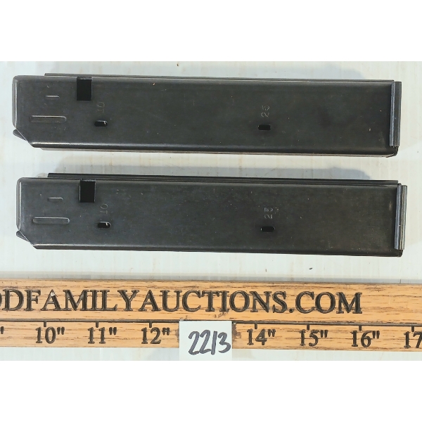 LOT OF 2 - PRO MAG AR-15 9MM COLT SMG TYPE MAGS