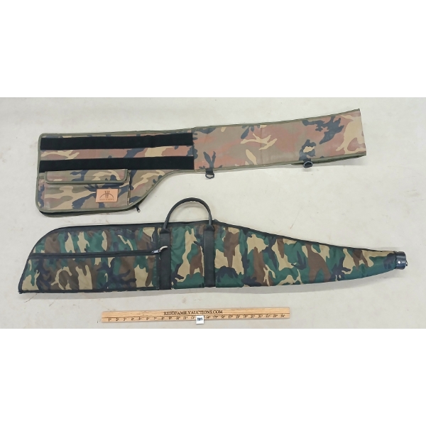 LOT OF 2 - CAMO SOFT LONG CASES - INCL WORLDGEAR