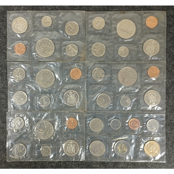 LOT OF 6 - 1977-2007 UNCIRCULATED PROOF SETS