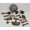 Image 2 : JOB LOT - 1780-1811 TOWNSEND & COMPTON PEWTER PLATE, ULU & HAND TOOLS, ETC