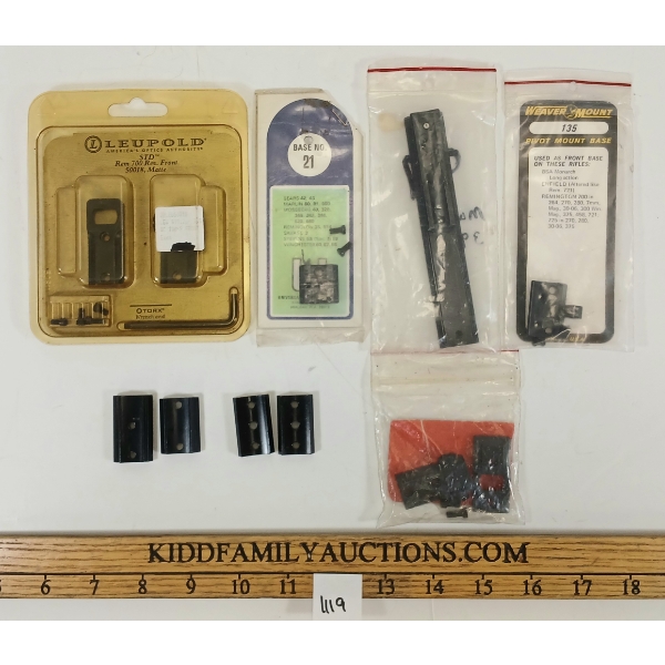 LOT OF 10 - SCOPE BASES - INCL WEAVER