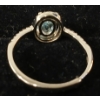 Image 3 : STERLING SILVER NATURAL SWISS BLUE TOPAZ HALO RING