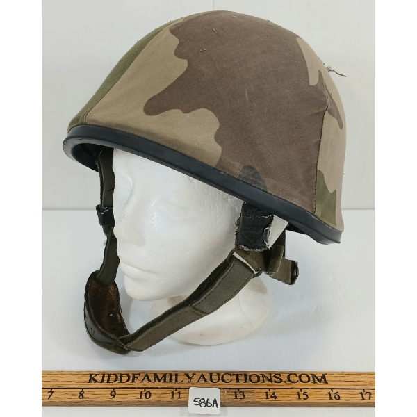 FRENCH ARMY F1 HELMET W/ CAMO COVER & LINER
