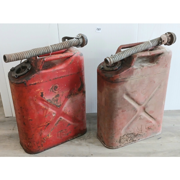 LOT OF 2 - U.S. MILITARY STYLE GAS CANS