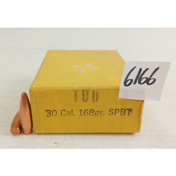 BULLETS: 100X MIXED .30CAL - 168GR - SPBT