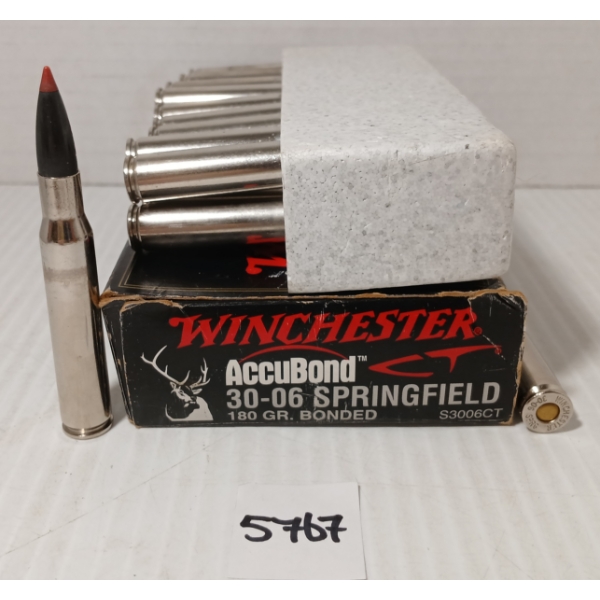 AMMO: 20X WINCHESTER ACCUBOND .30-06 SPRG - 180GR - BONDED 