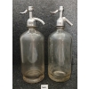 Image 4 : LOT OF 2 - HENRY LUTZ & SON & LIBERTY - CLEAR ACID-ETCHED - SELTZER BOTTLES