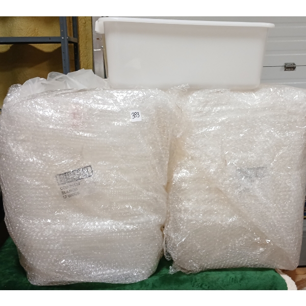 LOT OF 24 - ARAVEN WHITE FOOD GRADE TOTES - AS NEW