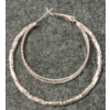 Image 2 : PAIR OF PLATINUM PLATED DOUBLE HOOP EARRINGS