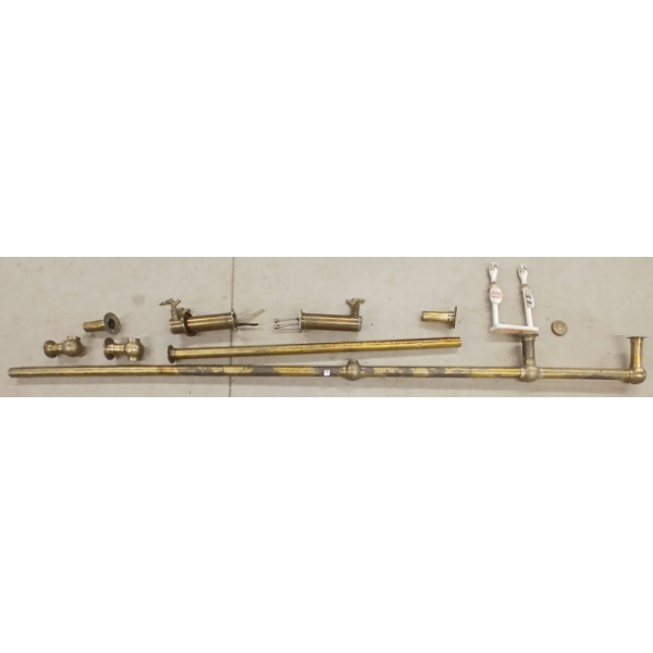 BRASS BAR RAIL W/ PARTS