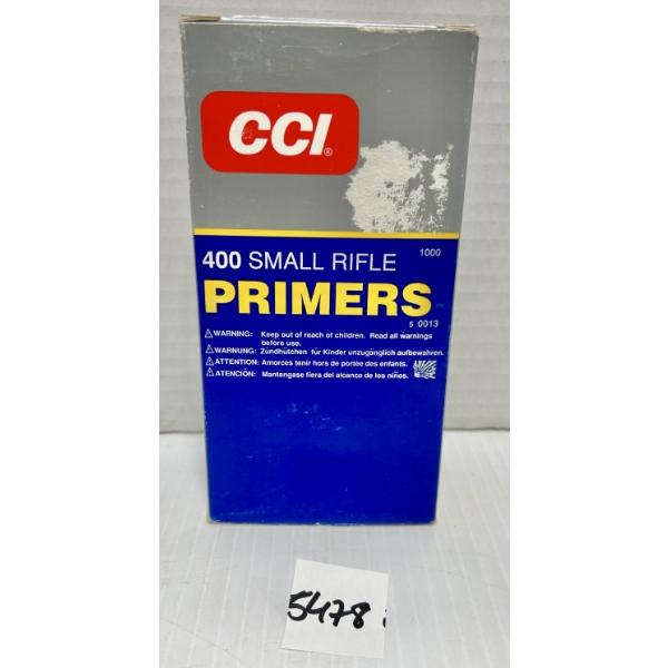 PRIMERS: 1000X CCI NO400 SMALL RIFLE