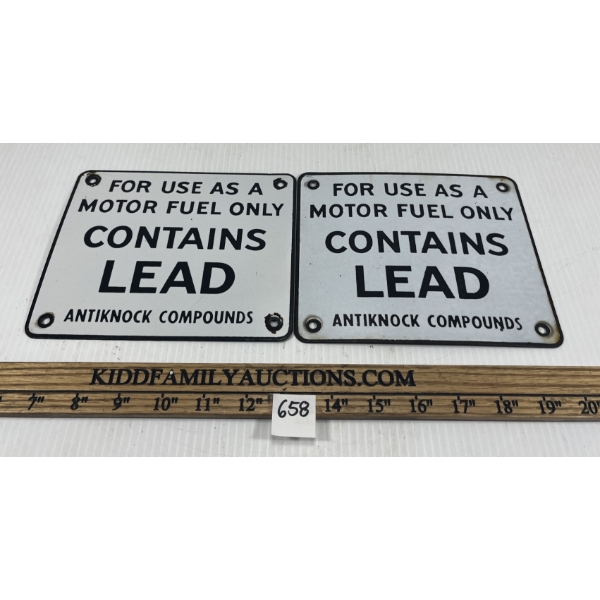 LOT OF 2 - CONTAINS LEAD SSP PLATES