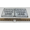 Image 1 : LOT OF 2 - CONTAINS LEAD SSP PLATES