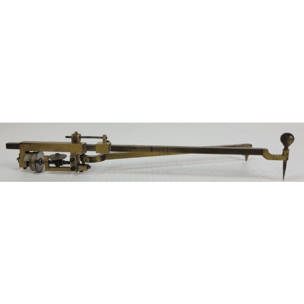MID 1800'S ENGLISH ELLIOT BROS. BRASS PLANIMETER W/ CASE