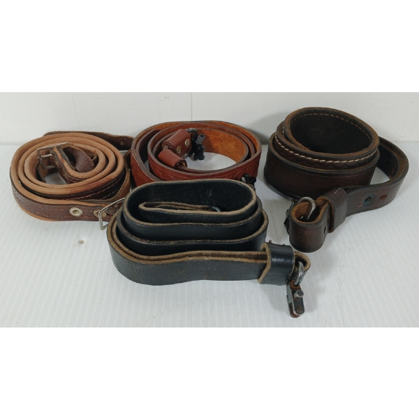 LOT OF 4 - LEATHER SLINGS - INCL RUKO