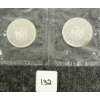 Image 1 :  LOT OF 2 - 1964 CDN SILVER DOLLARS - CHARLOTTETOWN