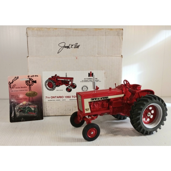 LOT OF 2 - ERTL MCCORMICK FARMALL & MOGUL DIECAST TRACTORS - SIGNED BY JOSEPH L. ERTL