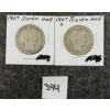 Image 1 : LOT OF 2 - 1907 U.S. SILVER HALF DOLLAR COINS