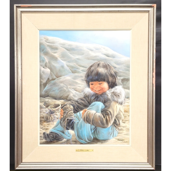 "MOCCASINS" BY MARIE CLAIRE - FRAMED OIL ON CANVAS