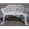 Image 7 : LOT OF 4 - WROUGHT IRON ROCOCO STYLE GARDEN SET - INCL CHAIRS & SIDE TABLE