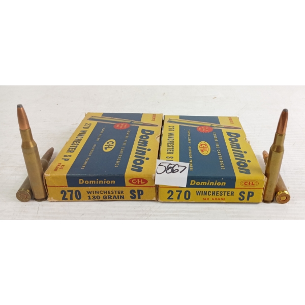 AMMO: 24X DOMINION .270WIN - 130 & 160GR - SP