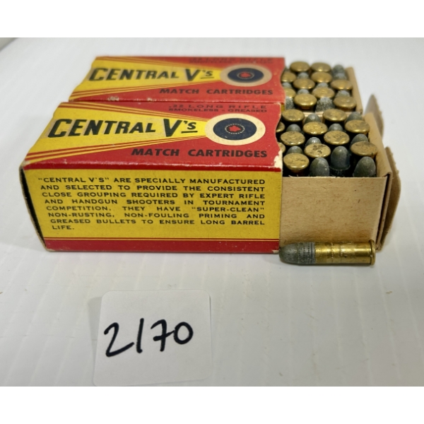 AMMO: 100X CIL CENTRAL V'S .22 LR