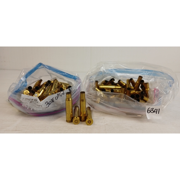 BRASS: APPROX 75X MIXED .30-30 & .308WIN - ONCE FIRED
