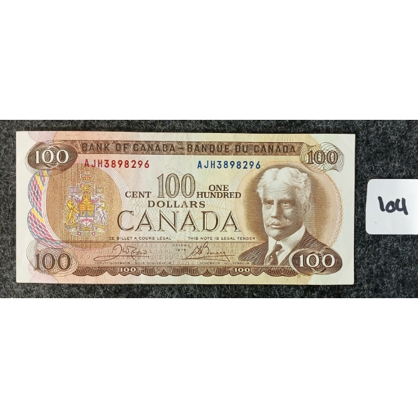 1975 CDN $100 BANKNOTE