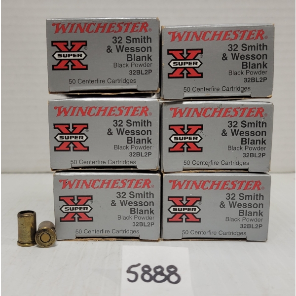 AMMO: APPROX. 300X WINCHESTER .32 SMITH & WESSON BLANK BP