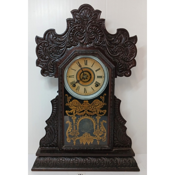 1915 E. INGRAHAM "SENECA" 8 DAY GINGERBREAD CLOCK 