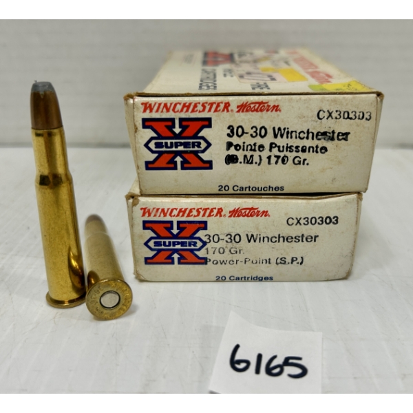 AMMO: 40X WINCHESTER .30-30 WIN 170 GR SP