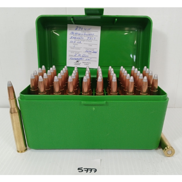 AMMO: 50X MIXED .270 WIN - 130GR - SILVERTIP - RELOADS
