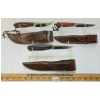 Image 3 : LOT OF 3 - POST KNIVES W/ LEATHER SHEATHS