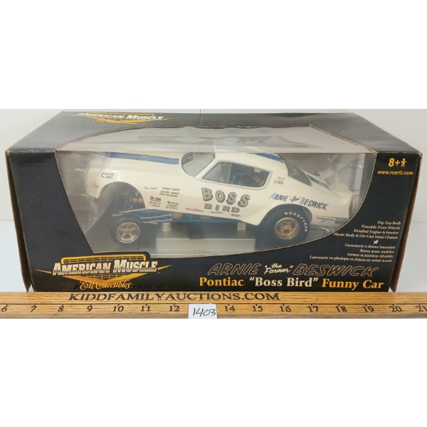 ERTL AMERICAN MUSCLE PONTIAC "BOSS BIRD" FUNNY CAR DIECAST MODEL